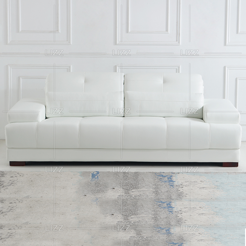Modern Furniture White Leather Sofa Loveseat and Chair