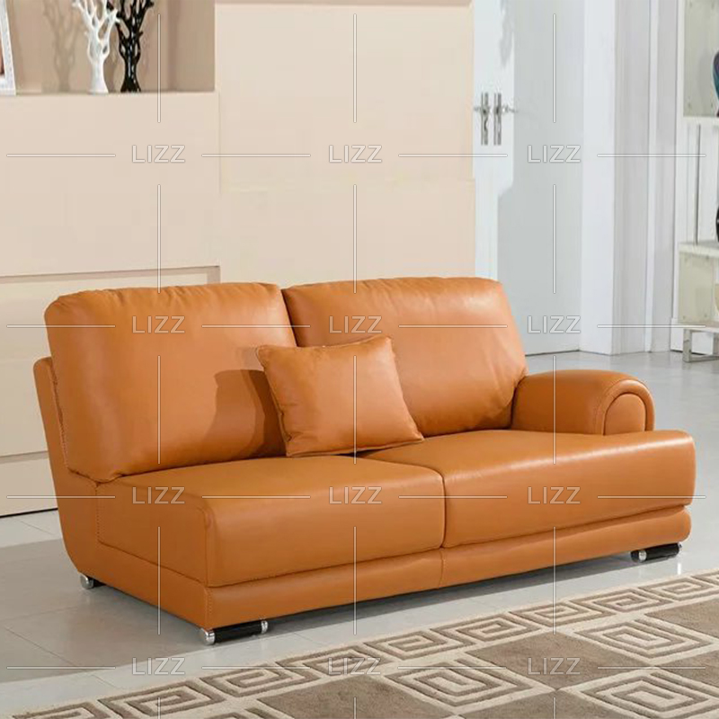 Living Room European Design Ivory Leather Sofa