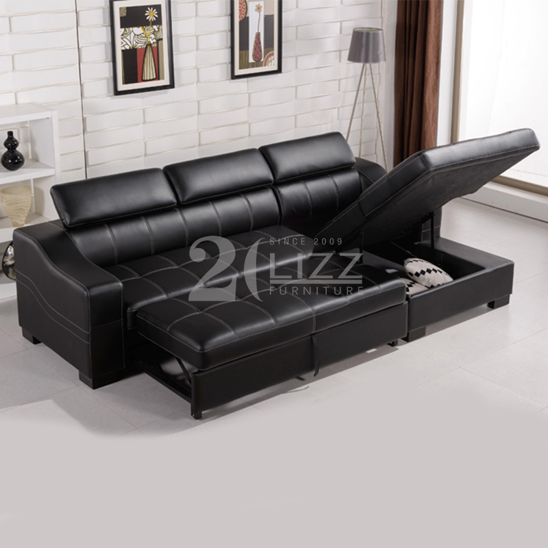 Modern Sectional Living Room Sofa with Pull Out Bed