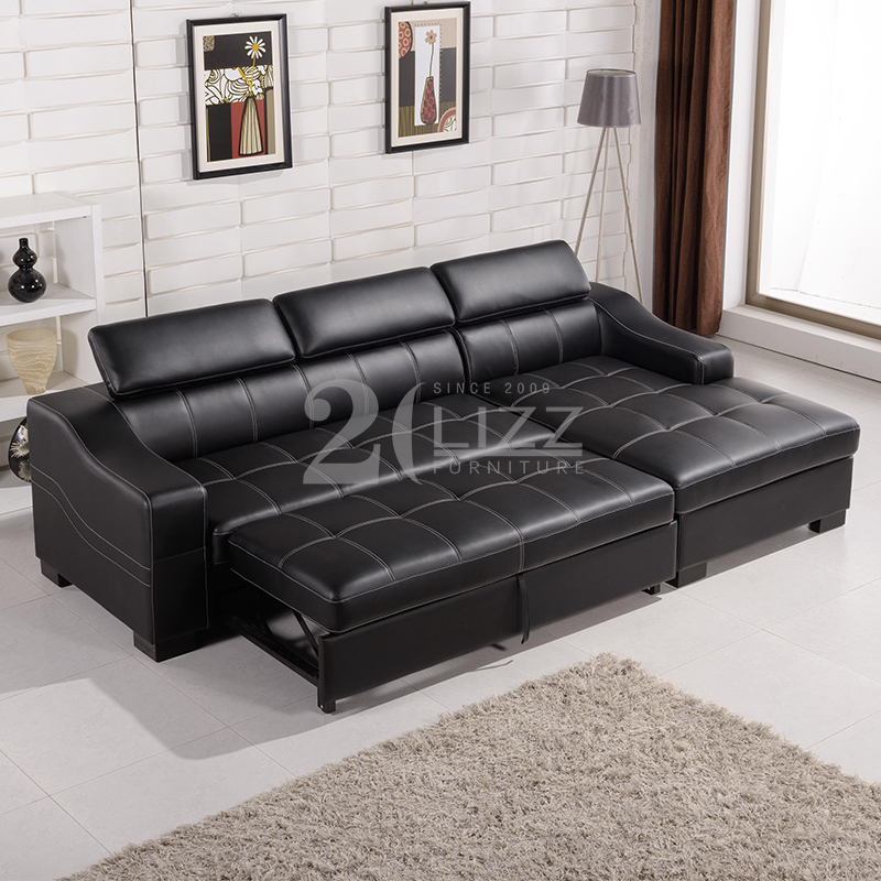 Modern Sectional Living Room Sofa with Pull Out Bed