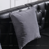 Custom Small Black Living Room Leather Sofa