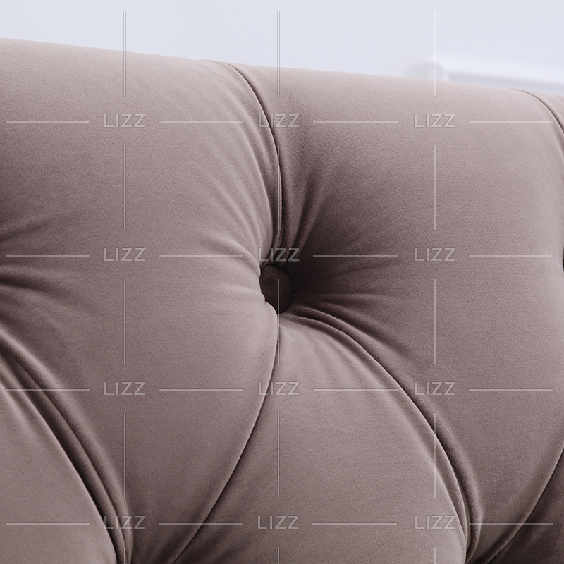 Oversized Chesterfield Velvet Fabric Sofa