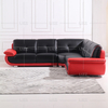 Traditional Big Red And Black Living Room Sofa