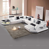 Home Canvas Led Sectional Sofa with Large Cushions