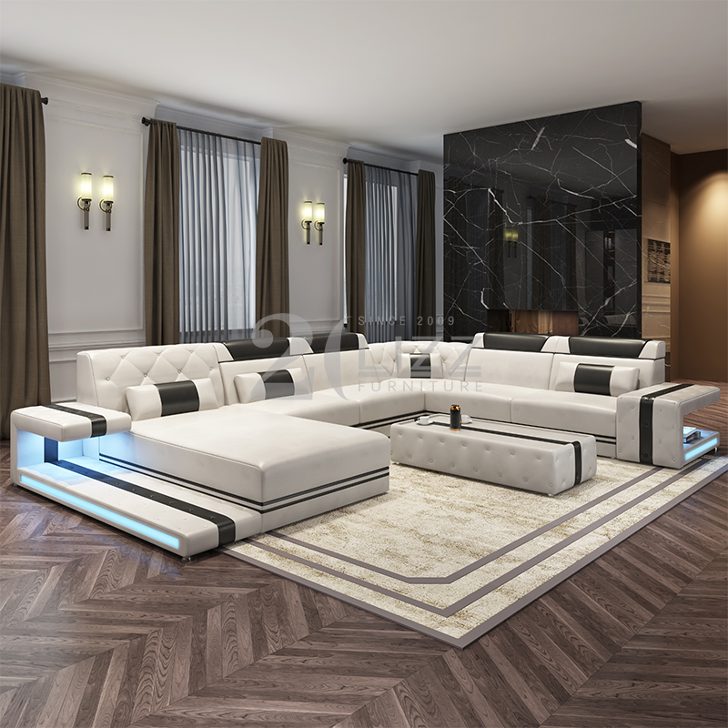 Modern Lounge Suite Smart Led Sectional Sofa