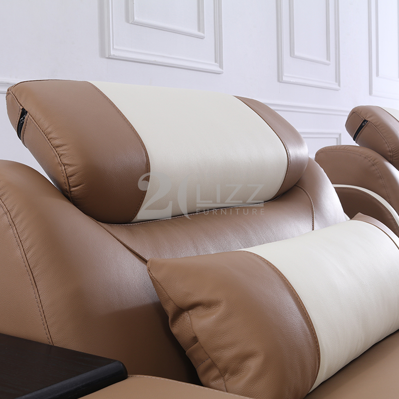 Modular Leather Living Room Sofa with Table