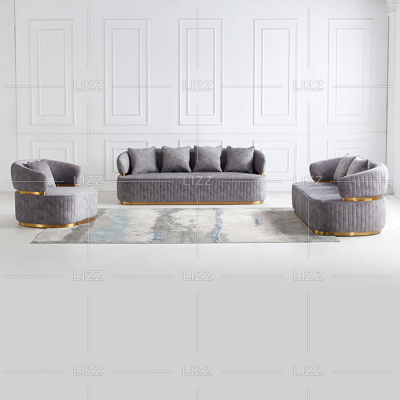 Classy Small Grey Dark Living Room Sofa