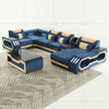 Fabric American Style Led Sectional Sofa for Living Room
