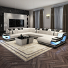 Funky Canvas Led Sectional Sofa with Chaise Lounge