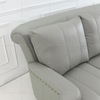 Living Room full gray Leather Sofa