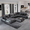 U Shape Leather Led Sectional Sofa for Living Room