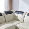 U Shape Genuine cream Leather Sofa