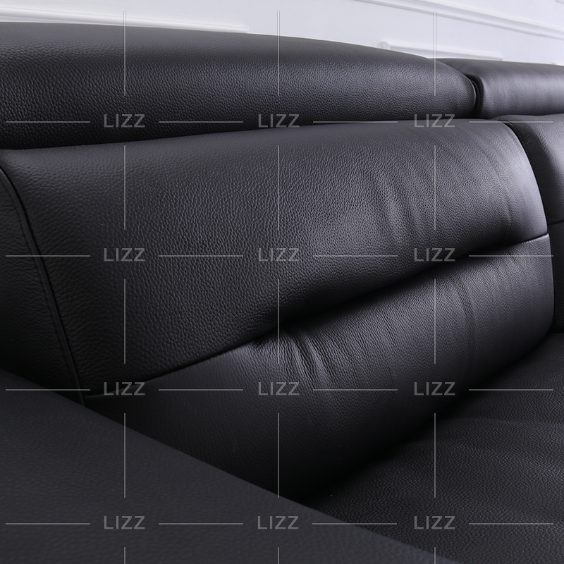 Furniture Set Recliner black Leather Sofa