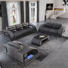 Comfy 1+2+3 White And Black Living Room Sofa